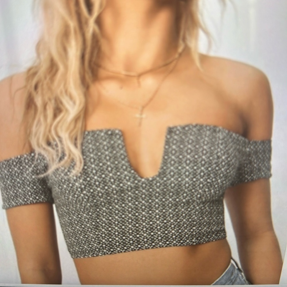 Free People Lucky Now Brami black print S